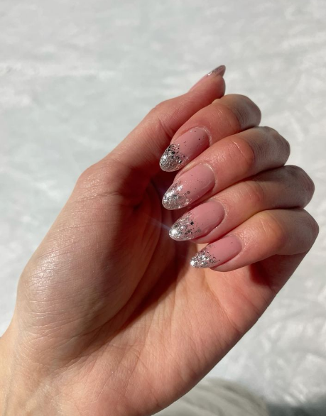 Subtle Glitter Accents Nails