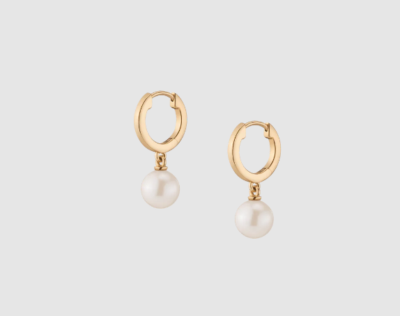 Pearl Huggie Earrings