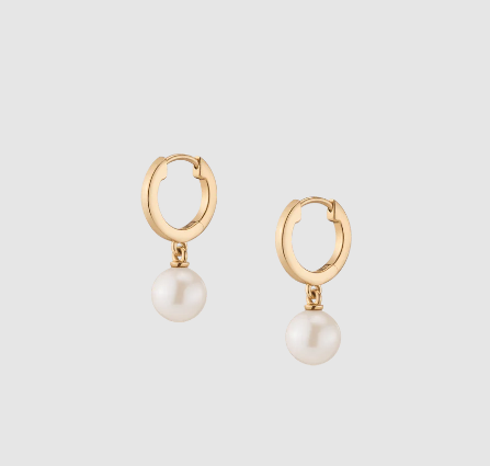 Pearl Huggie Earrings