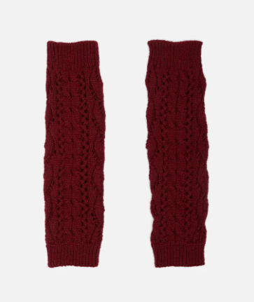 Hot Red Knit Gloves