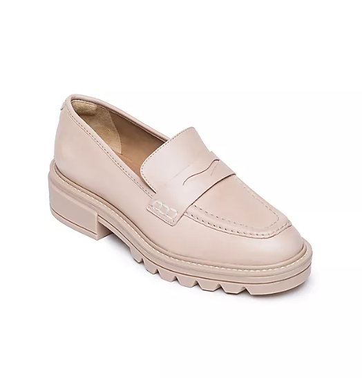 Chunky Loafers in Beige