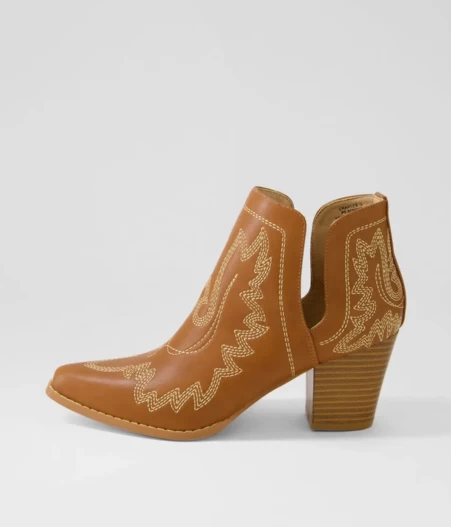 Craayzie Tan Ankle Boots