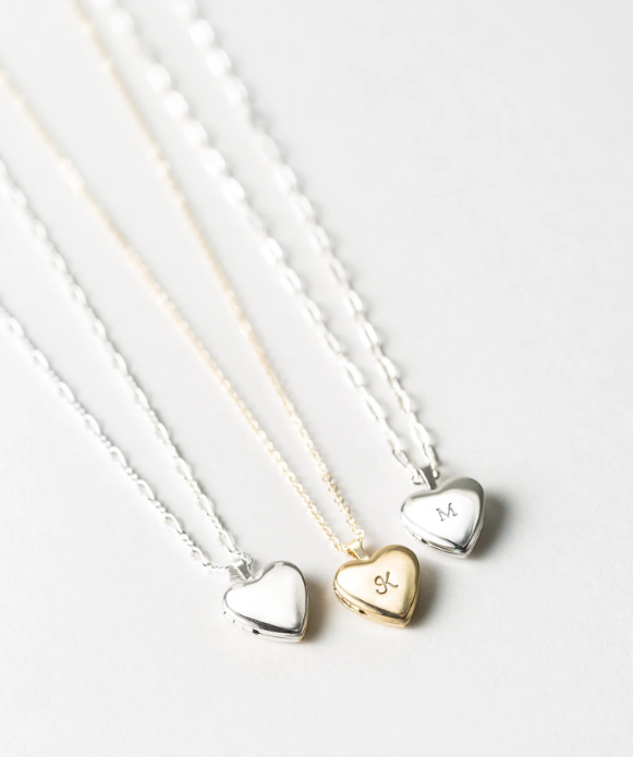 GLDN Personalized Heart Locket Necklace