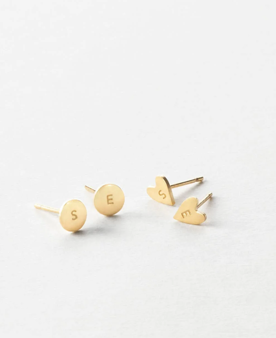 GLDN Personalized Tiny Studs with Initial