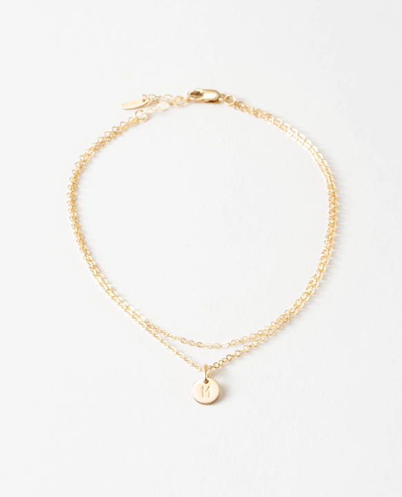 GLDN Personalized Double Cable Chain Anklet