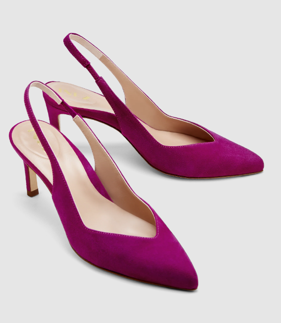 INEZ Slingback mid-heels in orchid color