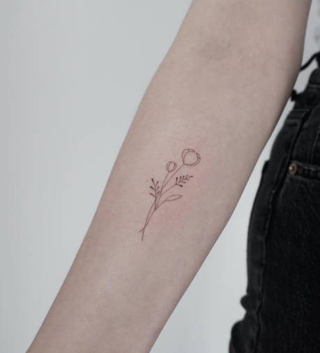 Small Flower or Plant Tattoo