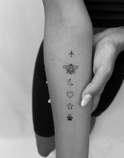 Star, Moon, or Heart Tattoo