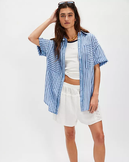 Free People We The Free Christopher Linen Shirt